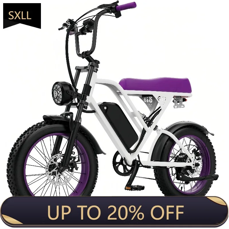 

SXLL G60 48v electric mountain bike single pedal removable battery 25Ah capacity maximum load 150kg two-wheel scooter
