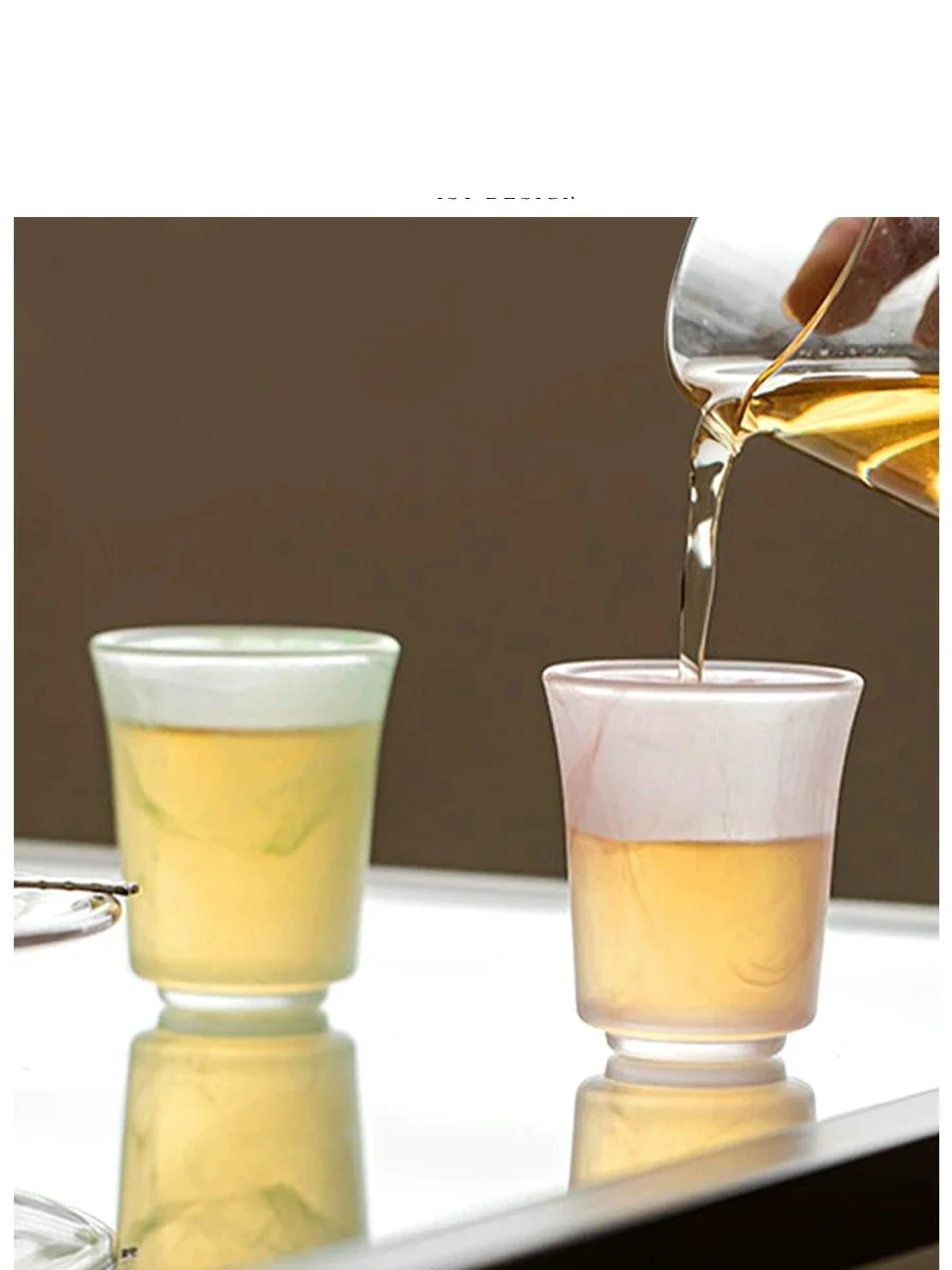 Ink Wash Liuli Tea Cup, Aroma Smelling Cup, Gongfu Tea Set Master Cup, Household Tea Tasting Cup, Multi-purpose Small Wine Glass