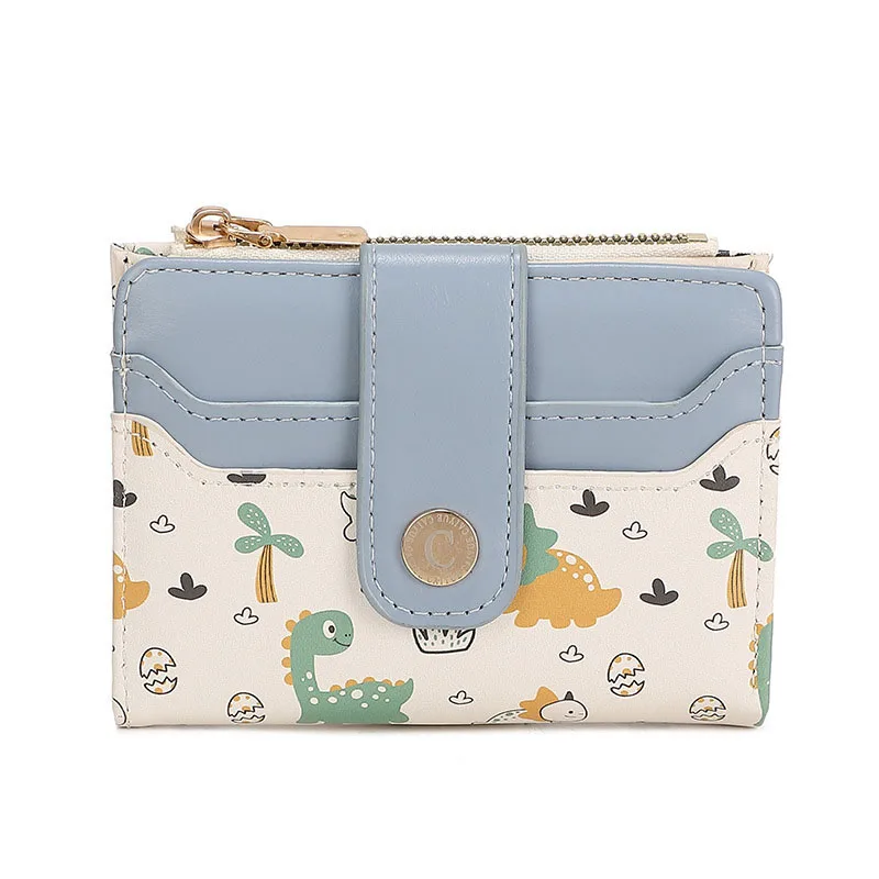Cute Printed Wallet For Ladies Fashionable Purse Women's Wallet Girl Simple Short Two Fold Change Card Bags Money Bag
