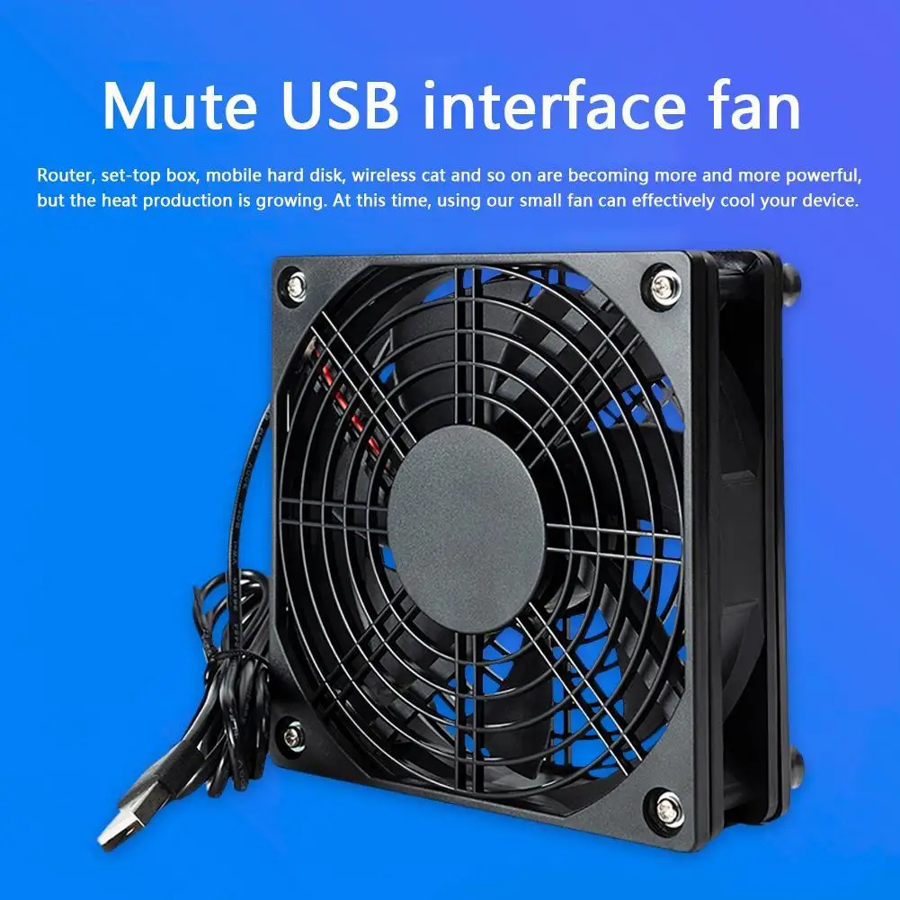 Mute Radiator Cooler Computer Case Chassis Cooling Router Set-top Box 5V USB Fan for Office Caring Computer Supplies