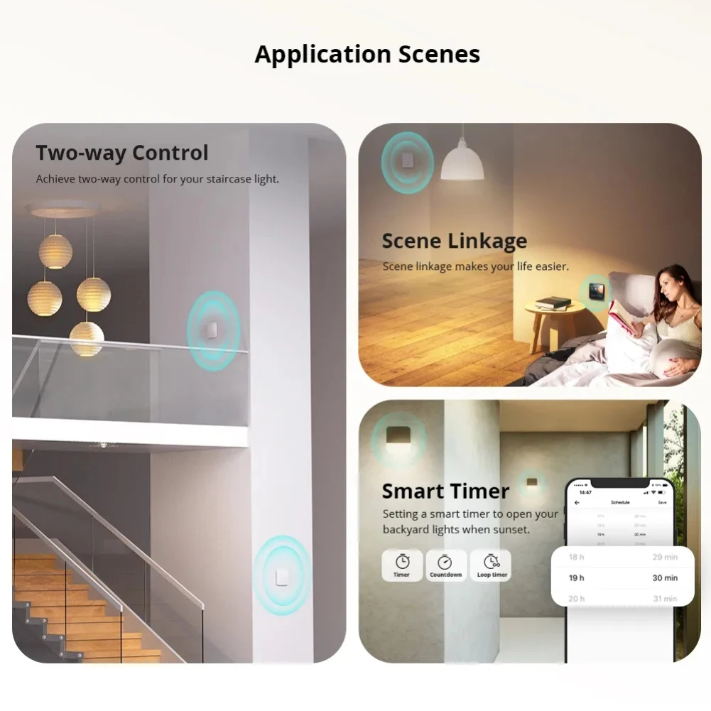 SONOFF Zbminil2 interruptor Zigbee No requiere neutro interruptor de Control bidireccional funciona con Alexa Google Home Assistant Smartthings Ewelink