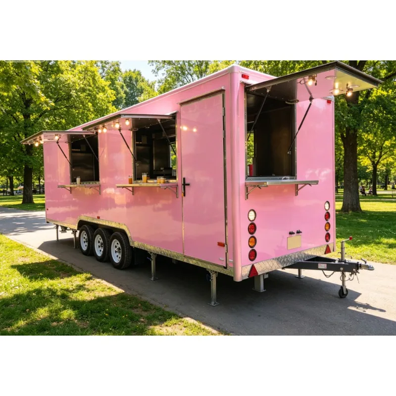 New EU Standard Mobile Food Trailer with Rust Resistant Design for Outdoor Pizza Hot Dog Taco BBQ