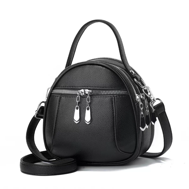 

Fashionable Crossbody Bag for Women Hand-held Small Round Bag Women Shoulder Bags Trendy Leather Versatile Purse and Handbags