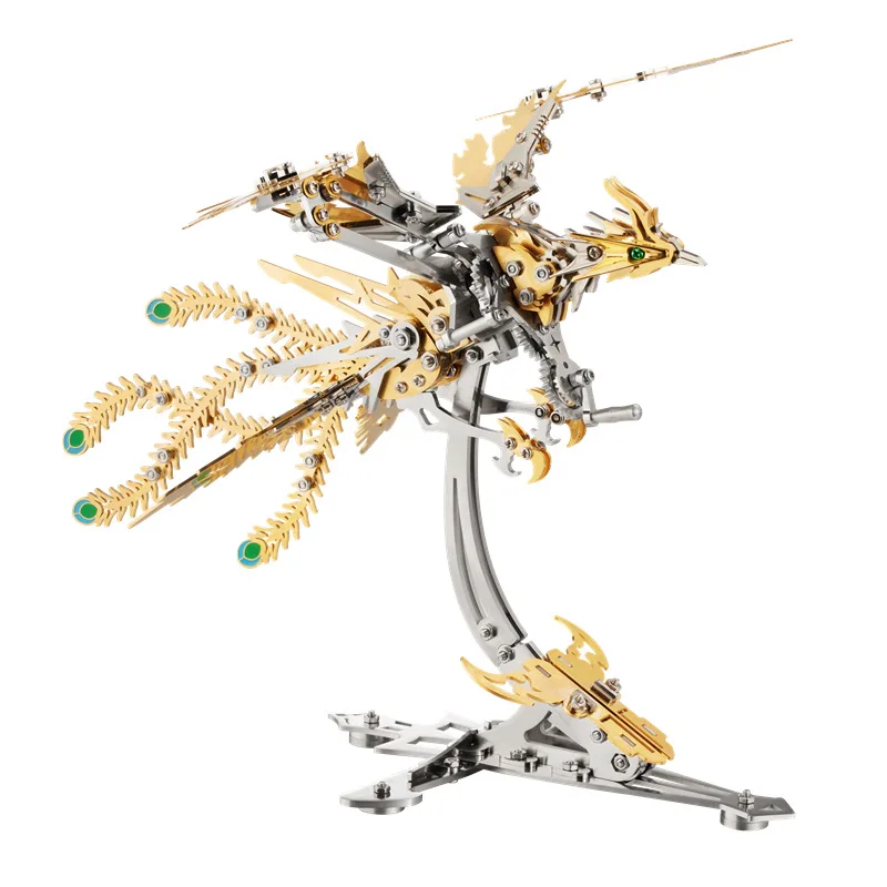 

DIY Mechanical Phoenix Flapping Machine Metal Assembly Model High-difficulty Jigsaw Puzzle Creative Gift Toy and Ornament