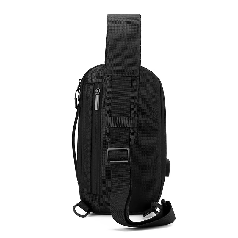 Verbeterde Versie Mannen Multifunctionele Usb Schoudertas Crossbody Cross Body Sling Borst Tassen Waterdichte Reispakket Messenger