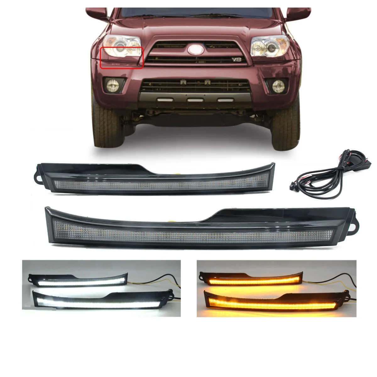 

LED day light Daytime running lights for Toyota 4RUNNER 2006 2007 2008 2009