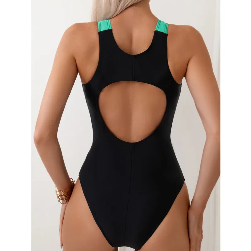 Summer Sexy One Piece Swimsuits Closed Women\'s Swimwear Sports For Swimming Wear Body Bathing Suits Beachwear Pool Bather 2024