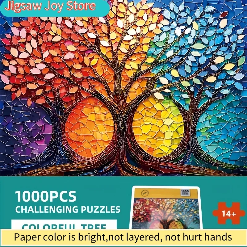 

70X50CM 1000PCS Adult Puzzle 1000 Pieces 1.8mm Thick Adult Challenge Puzzle Color Puzzle 1000 Pieces Perfect Gift