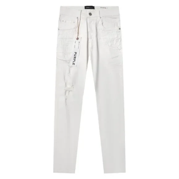 Men's Trendy Jeans With Ripped Design By Purpl* New Arrival For Autumn Long Pants In Classic Korean Style