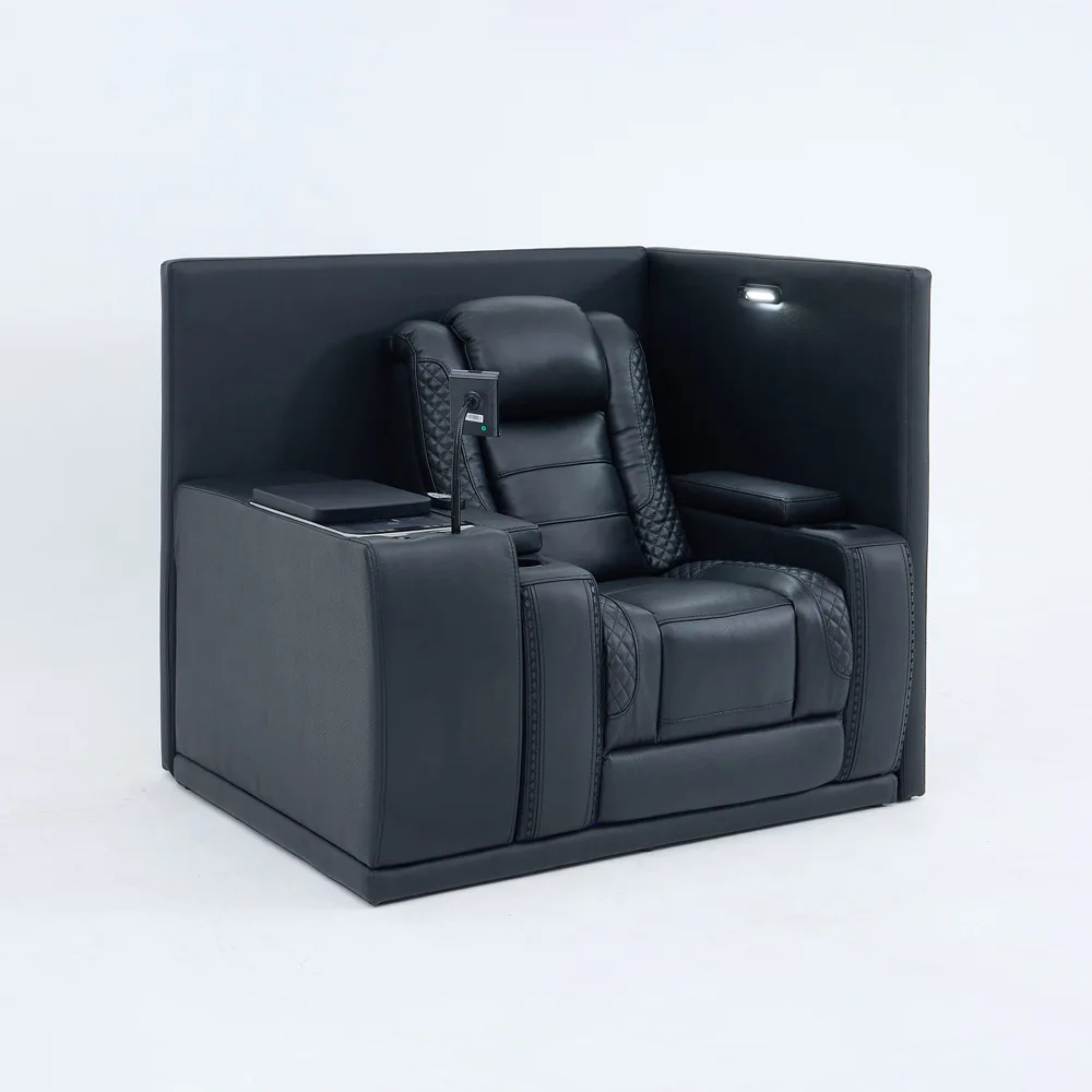#Custom-made VIP Home Theater Leather Sofa Electric Functions Zero-Clearance Wall-Mounted Design High-End Top-Grade Cowhide
