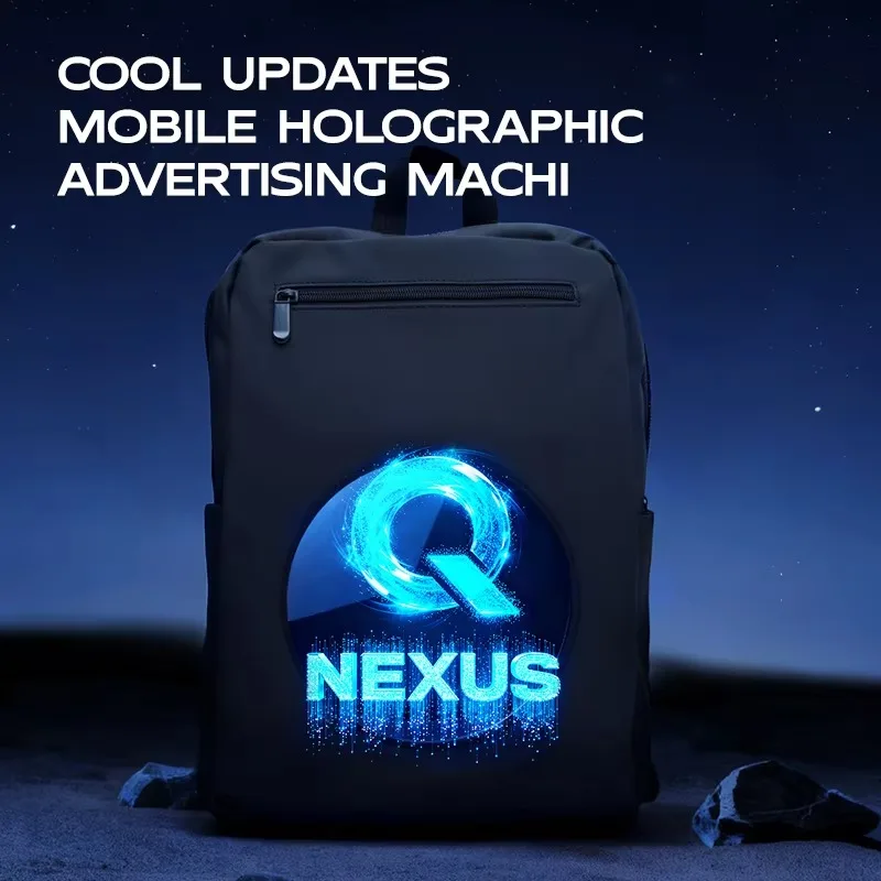 AZMAX 3D Hologram Mobile Advertising Backpack LED Display Screen Support Playing Promotional Images And Videos
