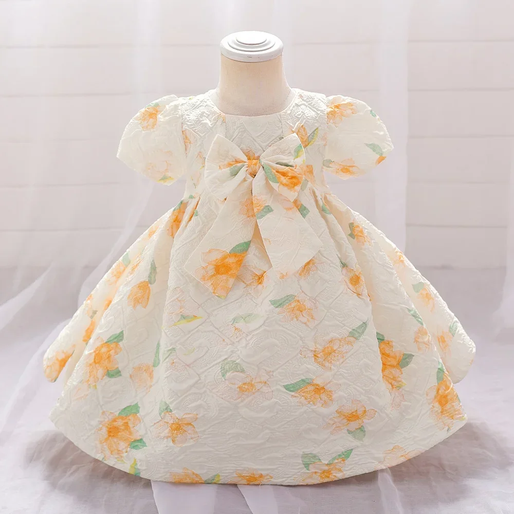 

Butterfly Print Princess Dress for 1-Year-Old Baby Girls - Perfect for Birthday Parties and Weddings - Flower Girl Dress