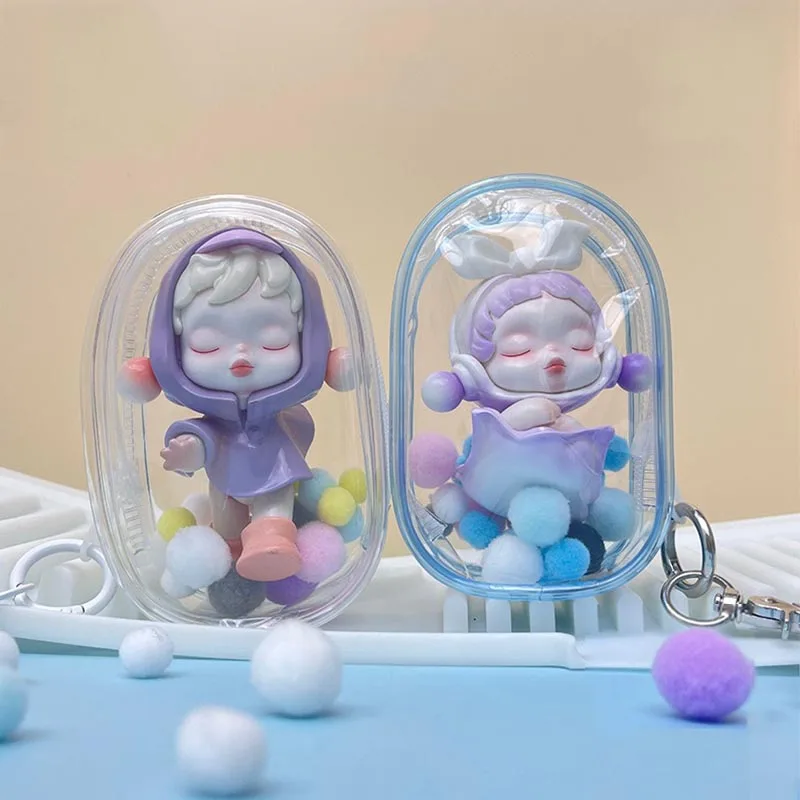 New Transparent Keychain Bag Doll Pouch Pvc Transparent Pouch Keyring Pouch YSB03
