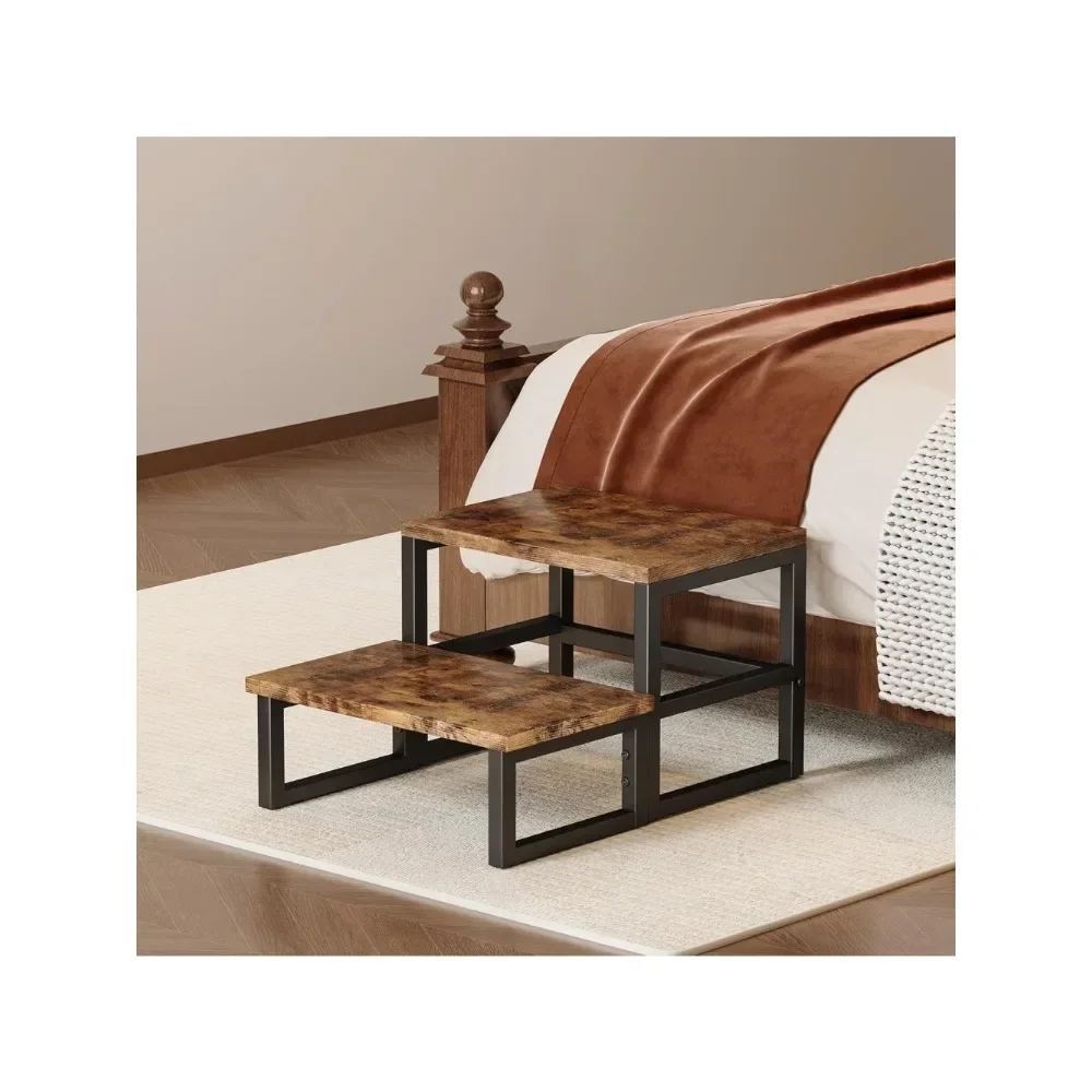 

3 in 1 Step Stools for Adults Kids Toddler, Heavy Duty Wooden Step Stool with Non-Slip Pads, 2 Tire Step Stool