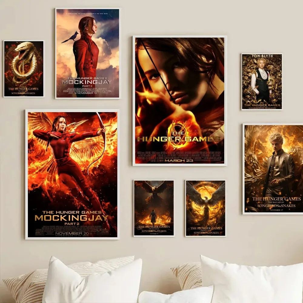 The Hunger Games Poster Stickers Living Room Bedroom Entrance Cafe Wall Art Decoration Painting Room Home Aesthetic Decor