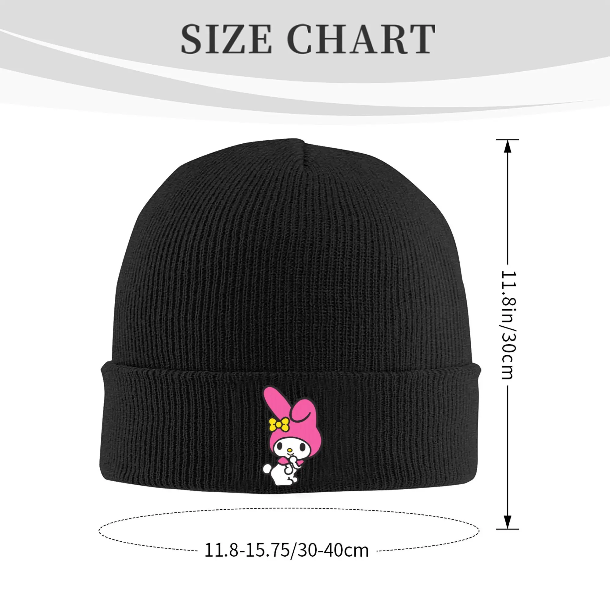 Unisex Cuff Beanie My Melody Merch Warm Knitting Skull Cap  Bonnet Hats