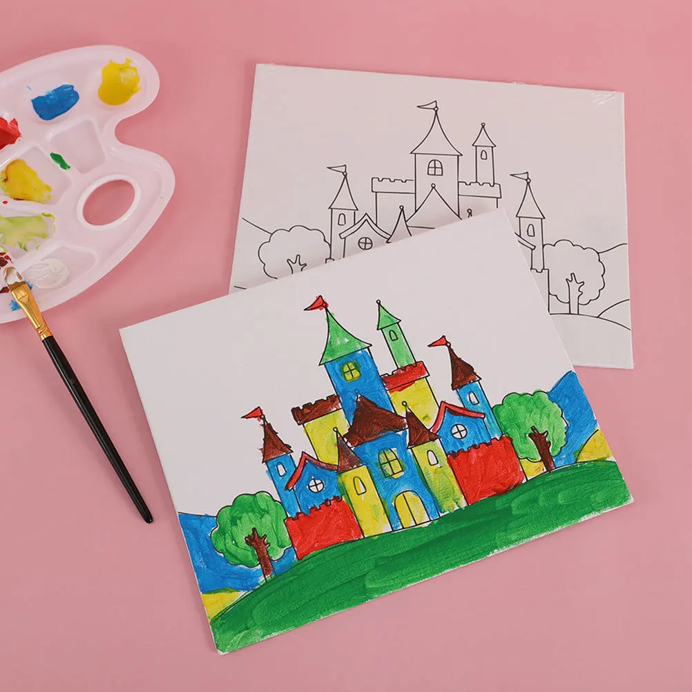 

5Pcs Fine Texture Wood Board for Acrylic Oil Watercolor Painting Craft Accessories Craft Supplies Paints for Canvas Painting