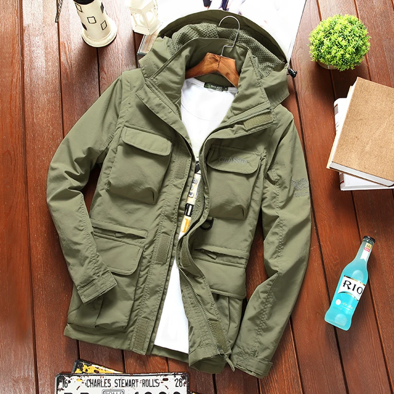 Motorcycle Jacket Luxury Men's Clothing Parkas New in Coats & Jackets Long Winter Man Coat Streetwear Jackets Camping Spring