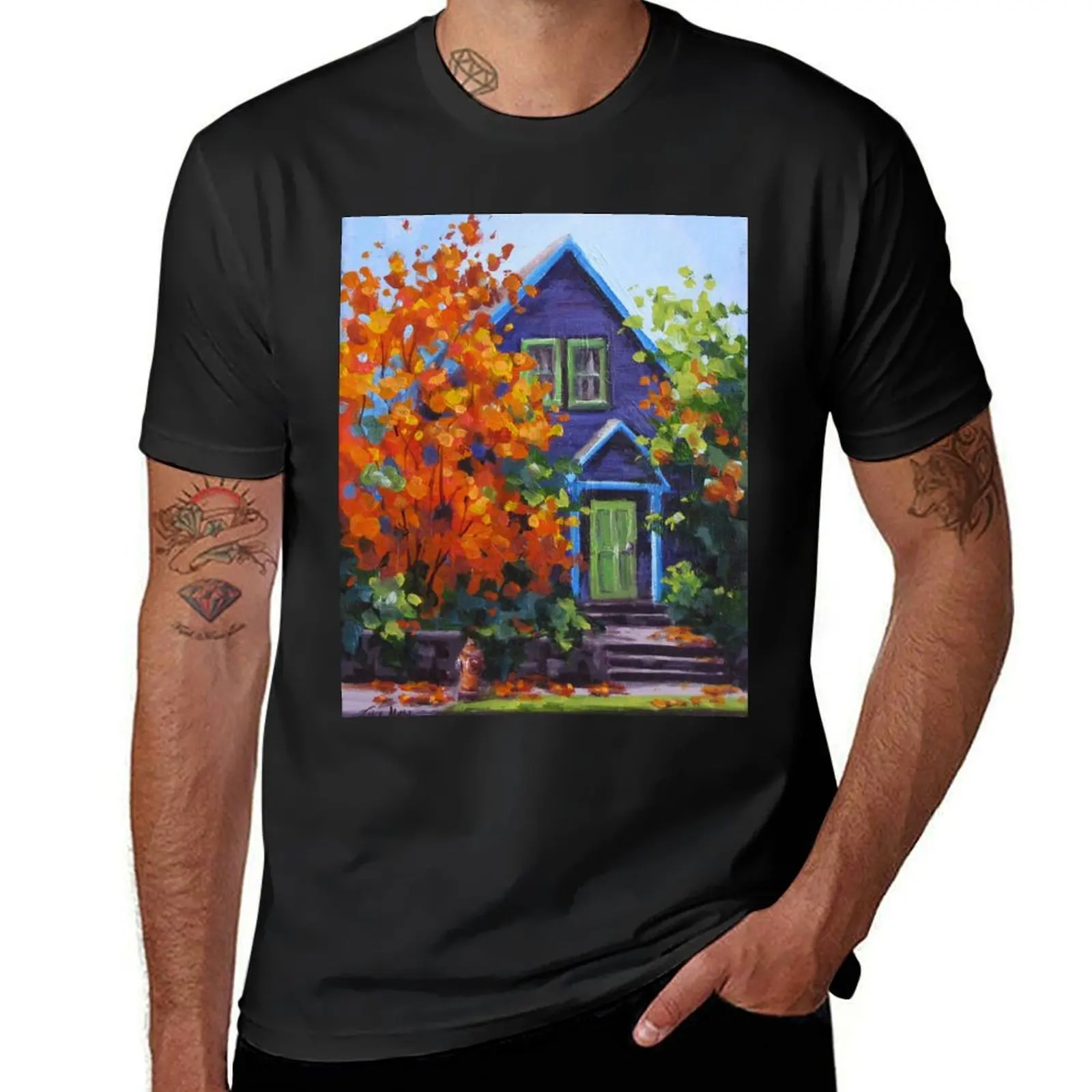 Fall in the Neighborhood T-Shirt cute clothes sweat customizeds men clothings