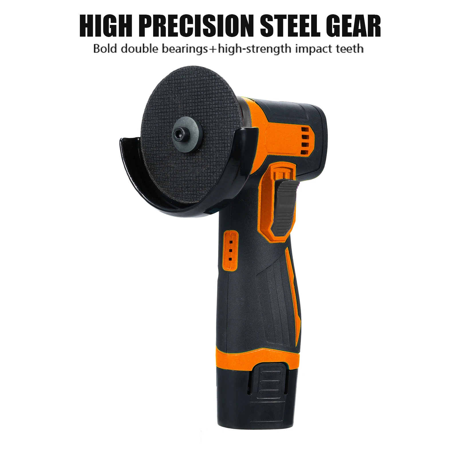 

Комплект угловой шлифовальной машины с аккумуляторной щеткой 12 В, шлифовальный диск, легкий угловой шлифовальный инструмент 3 дюйма/76 мм, зарядное устройство из 2 шт.