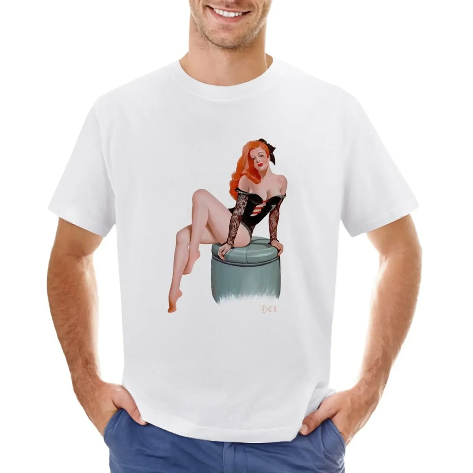 

Vintage Pin up Girl - 1940 T-Shirt customizeds Aesthetic clothing men clothes