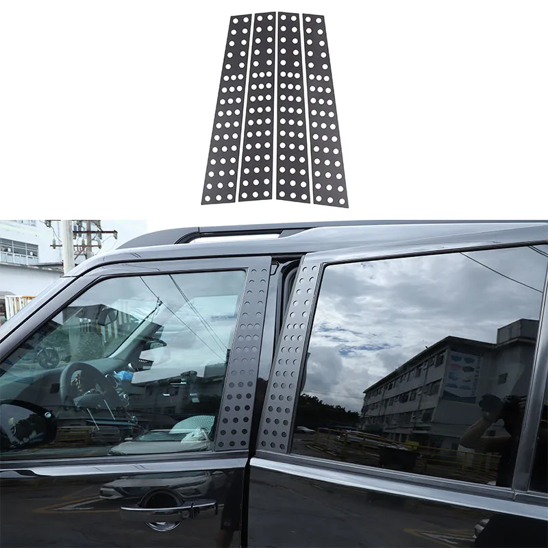 

Aluminum Alloy Car Door Window Column B C Pillar Post Cover Decoration Stickers For Land Rover Discovery 3 Discovery 4 2004-2016