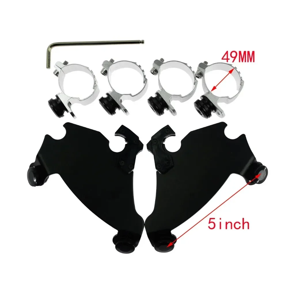39MM/49MM Fork Bracket Gauntlet Fairing Trigger Lock Mount Kit For Harley XL120088348 Dana Deflector Modified Header Fairing