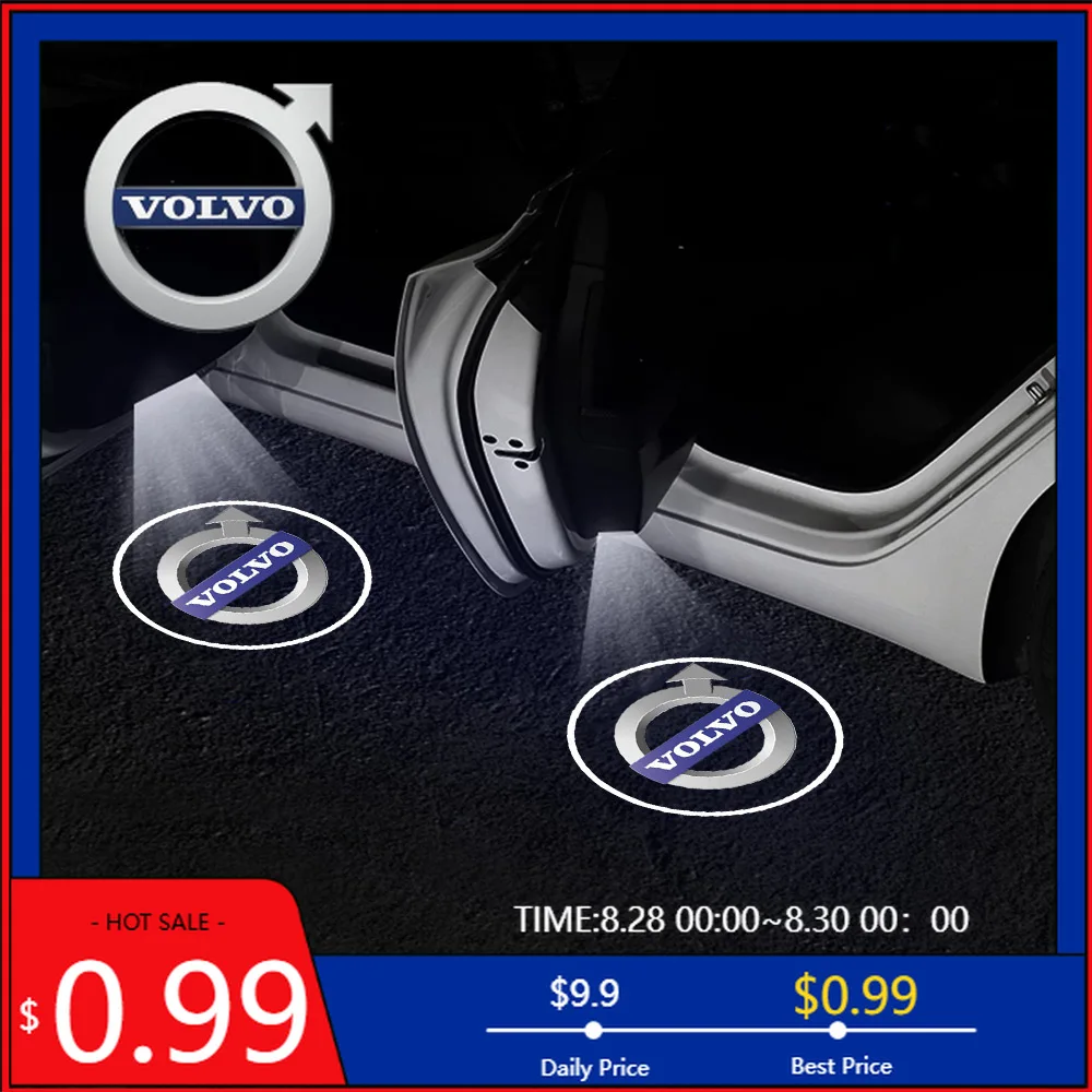 

Стайлинговые молдинги, 2 шт., HD автомобильный беспроводной проектор, магнитные лампы приветствия для Volvo Rdesign XC90 S60 XC60 V70 S80 S40 V50 V4