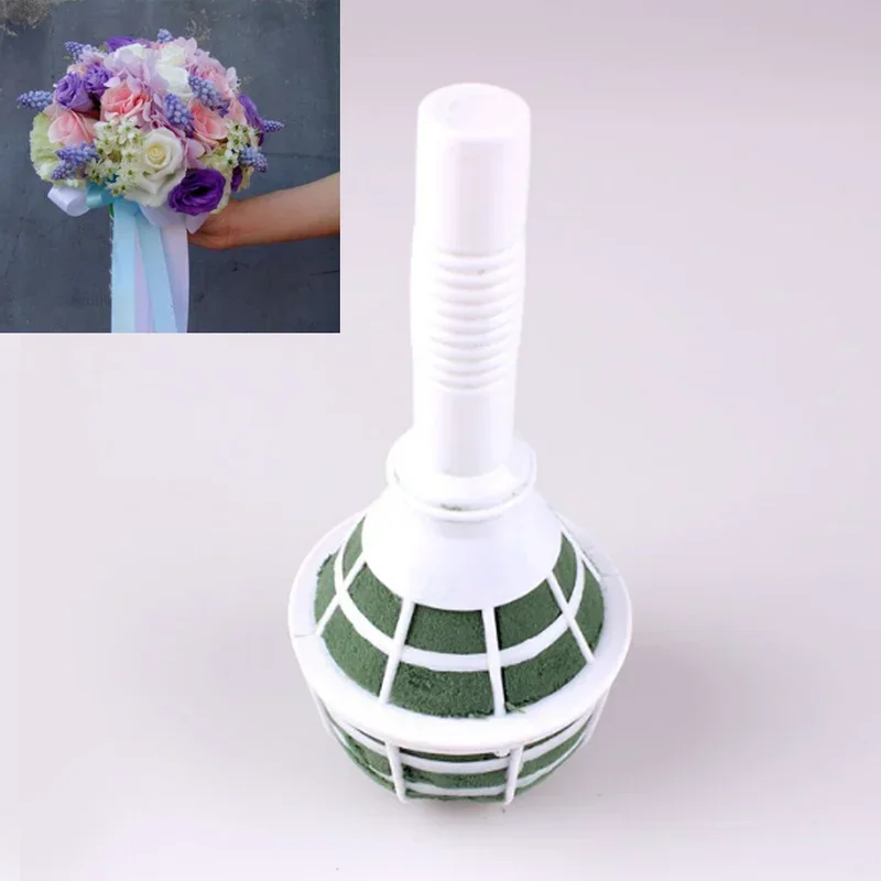 Wedding Bridal Rose Floral Foam Bouquet Handle Flower Holder Decoration DIY Gadgets Fashion Party Supplies 5