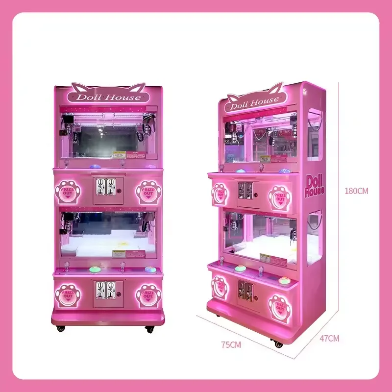 Factory claw crane claw crane 4 player claw doll machine coin pushing game machine metal gift machine for sales