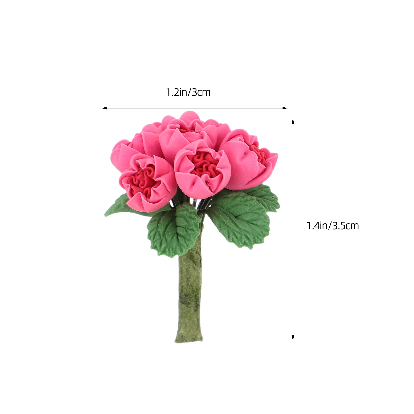 2 قطعة باقة الزهور الاصطناعية الصغيرة اكسسوارات لدمية مصغرة الديكور ديكور المنزل المنمنمات دمية الملحقات #5