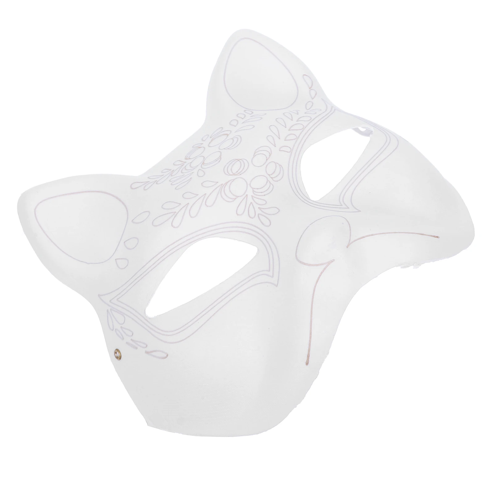 Mascarilla de gato Máscara sin terminar para niños Mascarilla de papel artesanal Ideal para actividades familiares Graffiti
