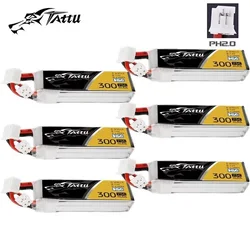 TATTU Batería LiPo 7,6V 300mAh 75C para drones FPV conector PH2.0
