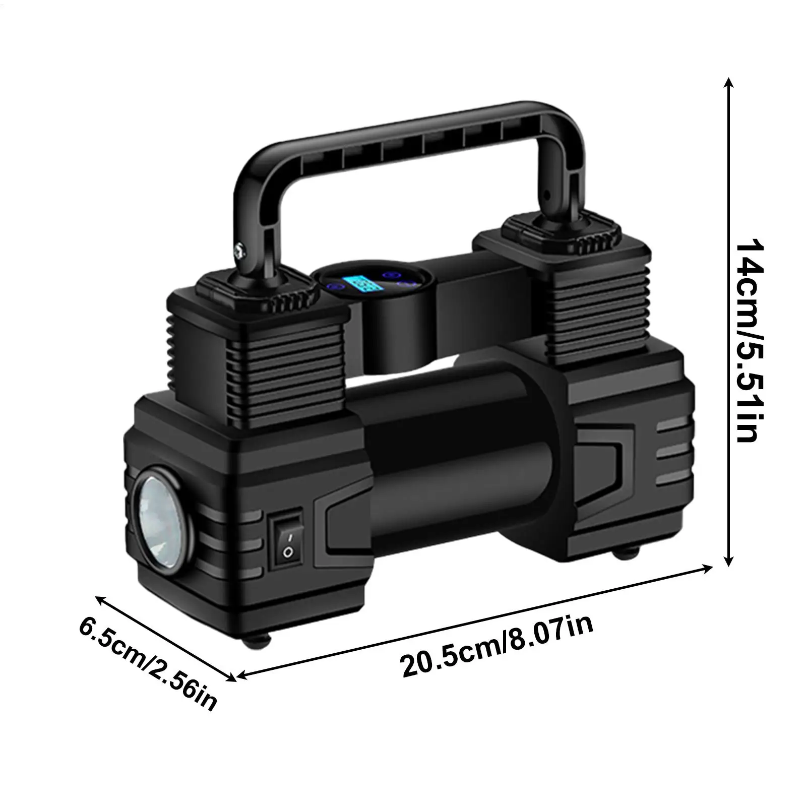 مضخة هواء لإطارات السيارات LED منفاخ لإطارات السيارة لمضخة هواء رقمية كهربائية خارجية للدراجات الهوائية RV Auto Truck Road Outdoor #6