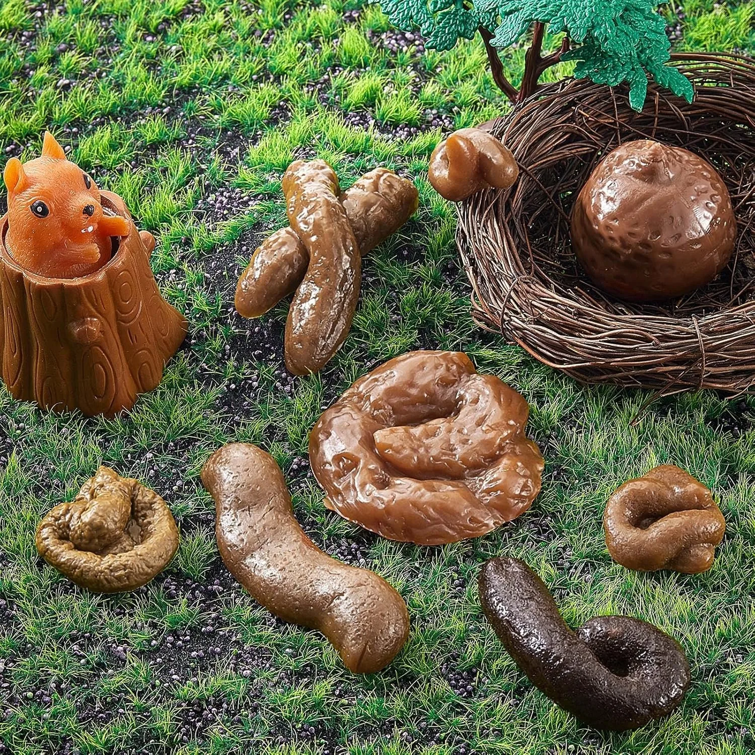 Jouet de merde réaliste, 8 pièces, fausse turd, Gags pour adultes et blague pratique, merde de caca pour Halloween, fournitures de fête du poisson d'avril