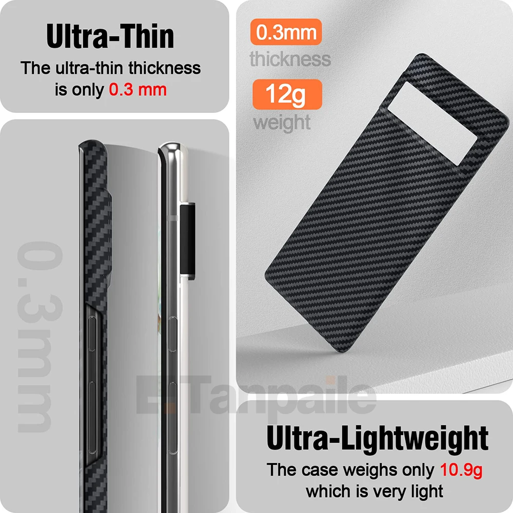 Shockproof Ultra Slim Case for Google Pixel 7 7A 8 Pro , Carbon Fiber Texture Protective Cover, Soft Touch Carbon Casing