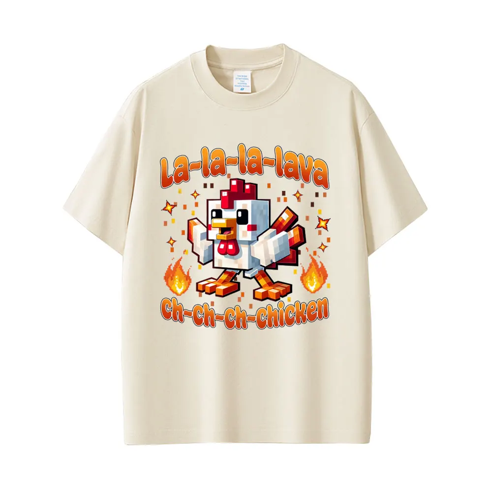 

Lava Chicken Movie Funny Meme T-shirt Men Women Otaku Cartoon Game Lover Short Sleeve Tee Shirt Casual Cotton Vintage T-shirts
