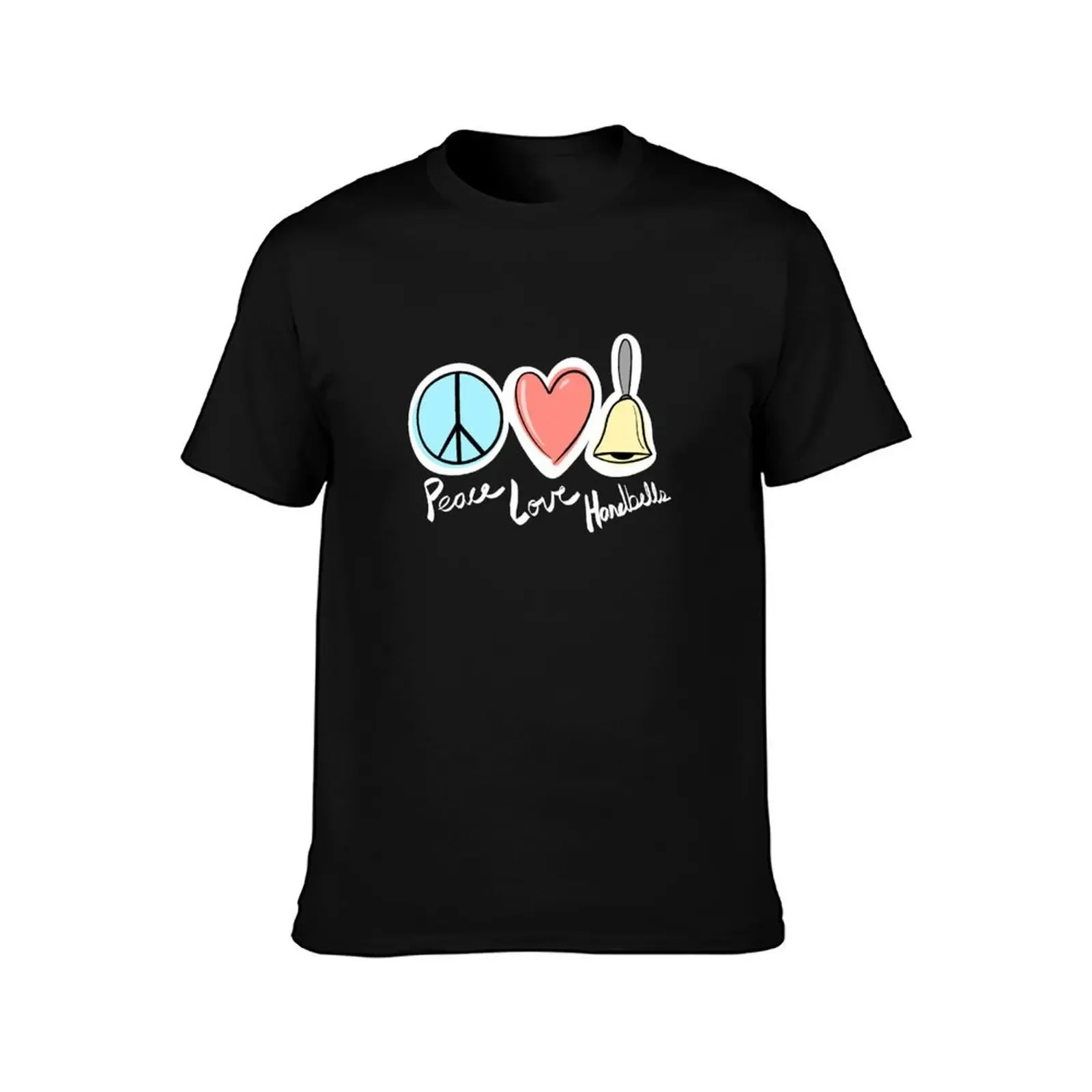 Peace Love Handbells T-Shirt oversized t shirt cotton man t-shirts compression shirt men