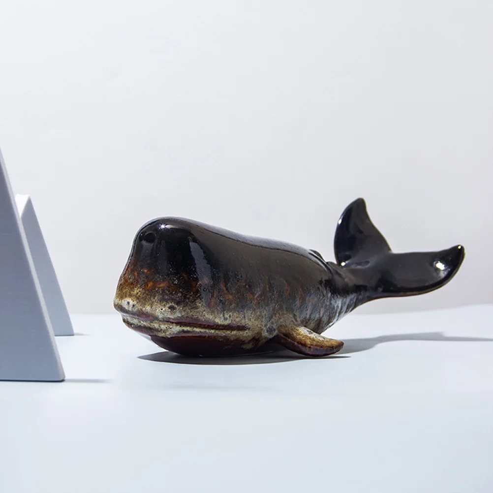 

1Pcs Whale Ornament Simulation Sculpture Unique Tabletop Decoration Elegant Artware Home Decor Creative Hotel Adornment