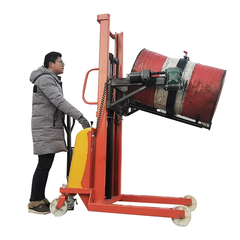 

【Best-selling】450kg 1600mm Movable Electric Drum Lifter Oil Stacker