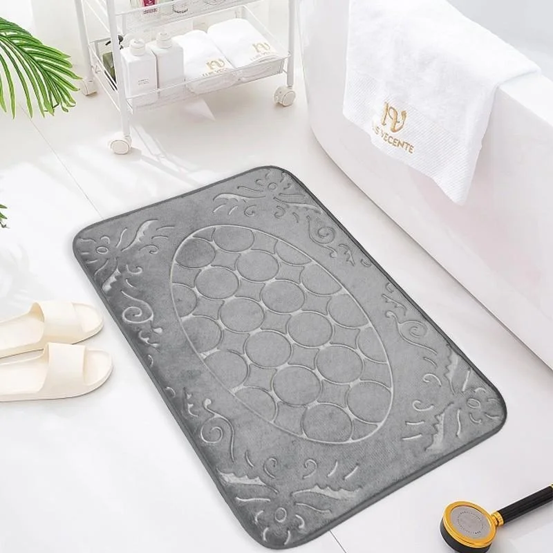 Bathroom Rugs,Printing Memory Foam Mats,Soft Non-Slip Washable Bath Mat,Absorbent Bath Carpet Rug Shower Bathroom Floor Rugs