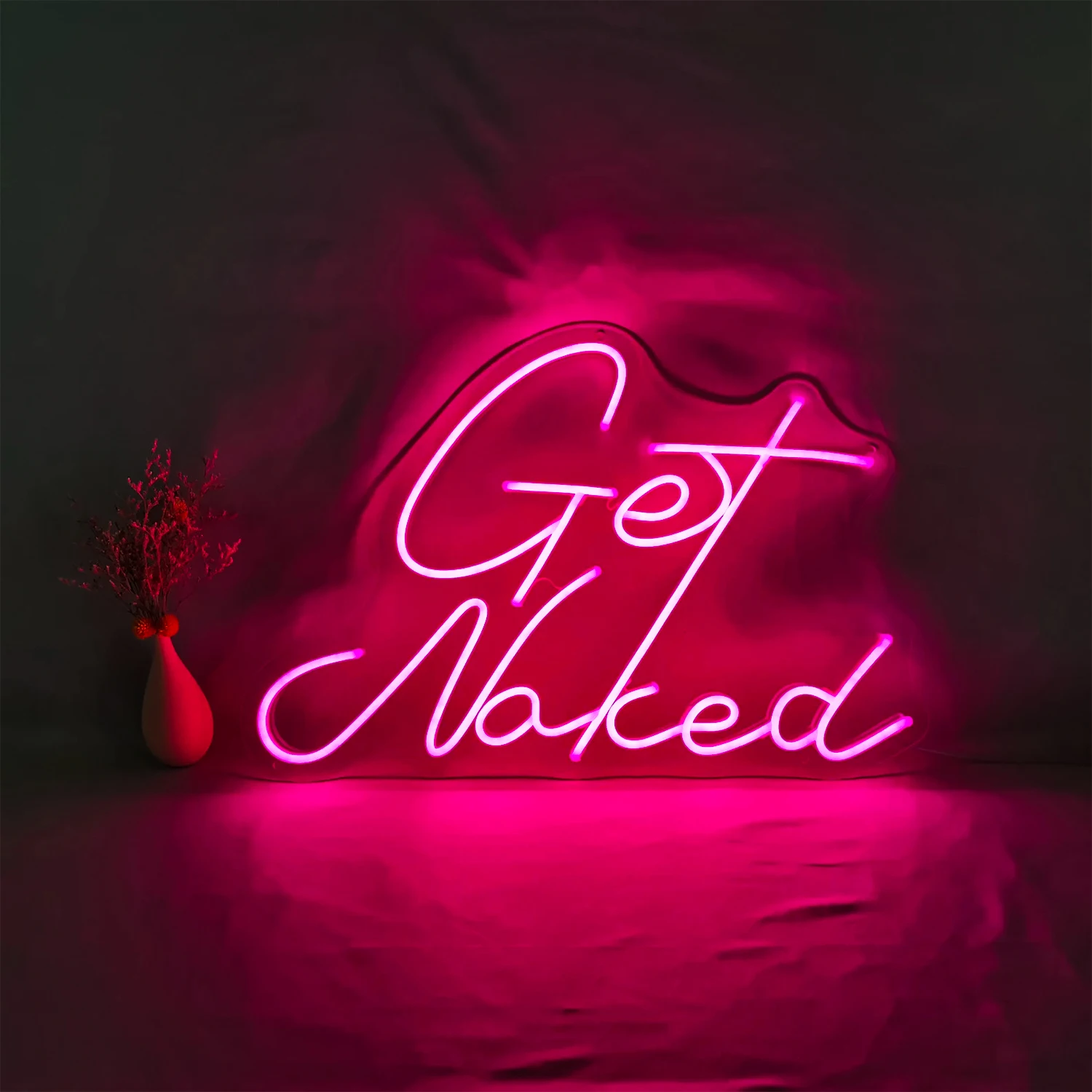 Get Naked Neon Sign Home Decor Custom Bedroom Living Wall Glow Art Deco Men Women Sexy Ambiance Lights Sexy Text Special custom