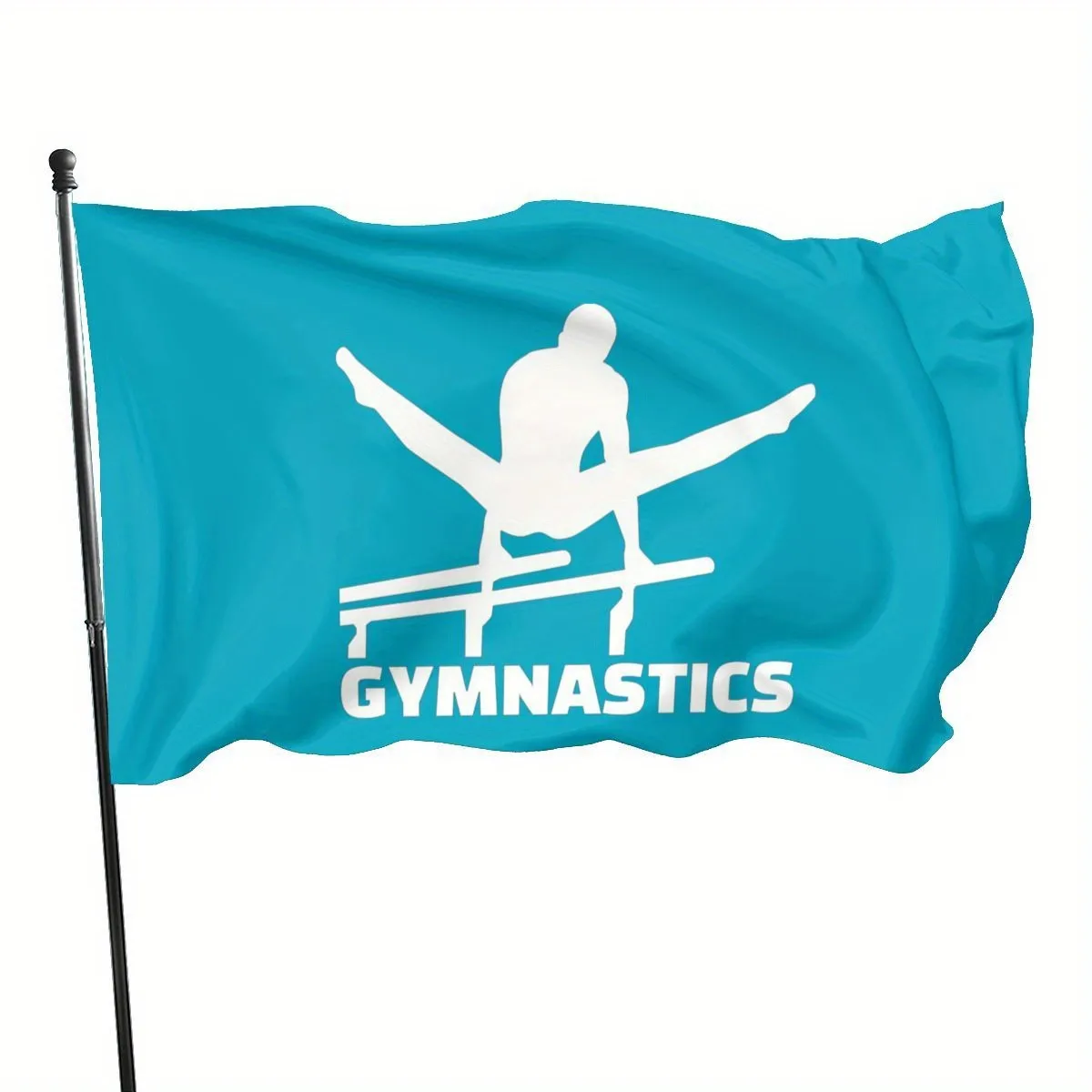 Gymnastics Silhouette Outdoor Indoor Polyester Flag Durable Decor Sports Event Display