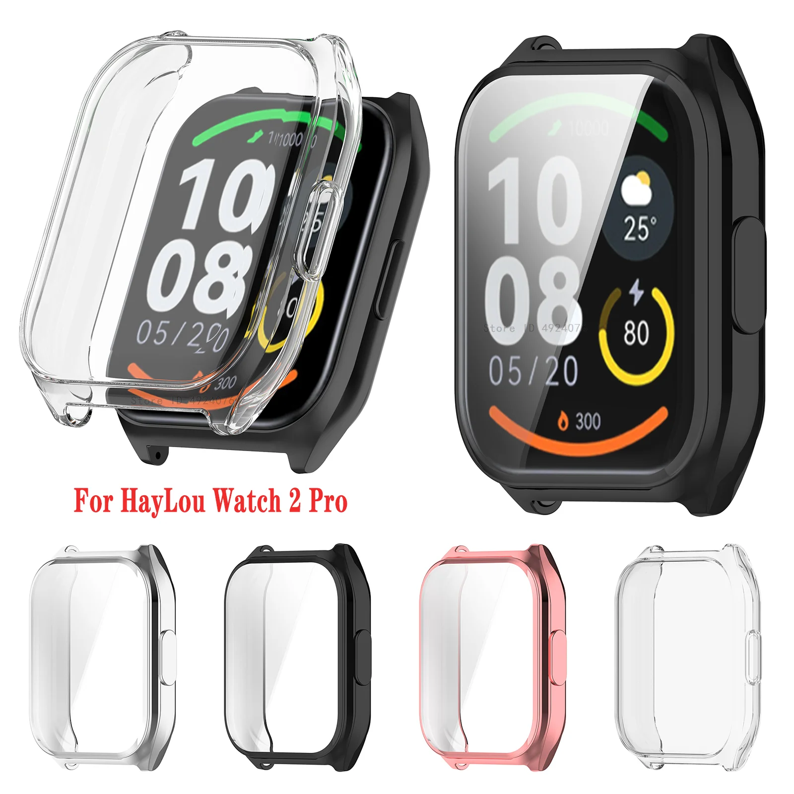 TPU Cover Case For Haylou Watch 2 Pro Smart watch Screen Protector Full Coverage Bumper For Haylou Watch LS02 Pro Accessories