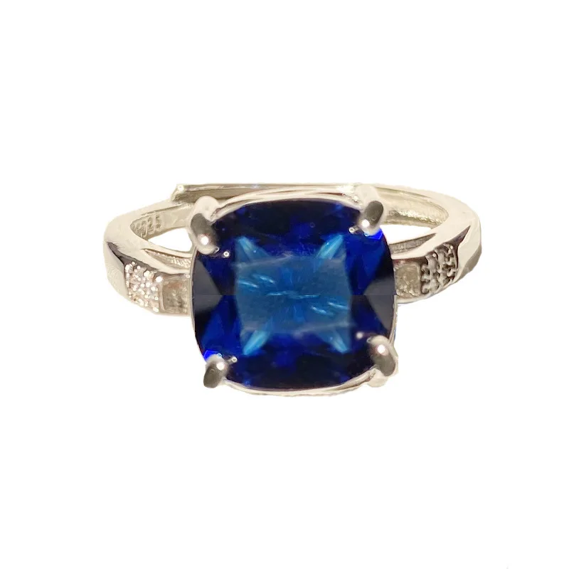 MDL مويسانيتي style.beauty تقليد خاتم بيكستون طبيعي العقيق الأحمر حمامة مفتوحة مزاجه خاتم مجوهرات ملون