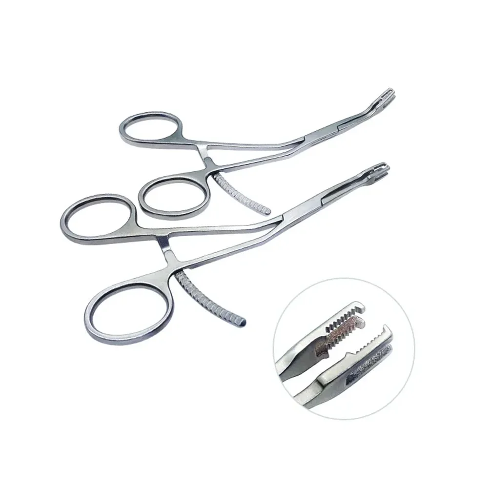 Stainless Steel Plate Holding Forceps Lab Instrument Forceps for Laboratory Experiment Sample Handling