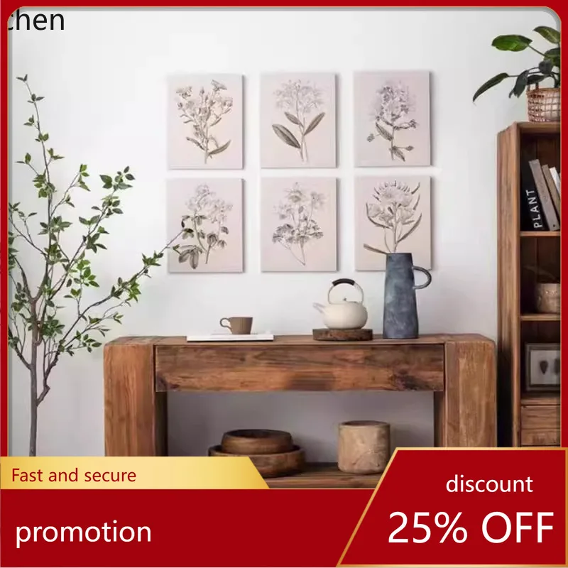 

HXL Solid Wood Entryway Console Table Rectangular Hollowed-Out Entryway Cabinet