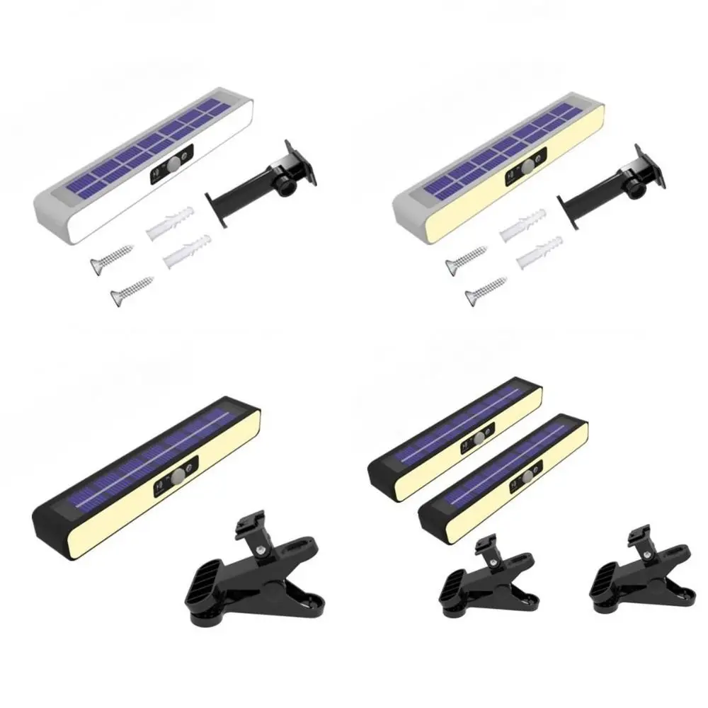 

IP65 Беспроводная лампа на солнечной батарее с зажимом, белая фотолампа/тёплый телефон, Индукционная фотолампа с регулируемым углом, 3 фоторежима