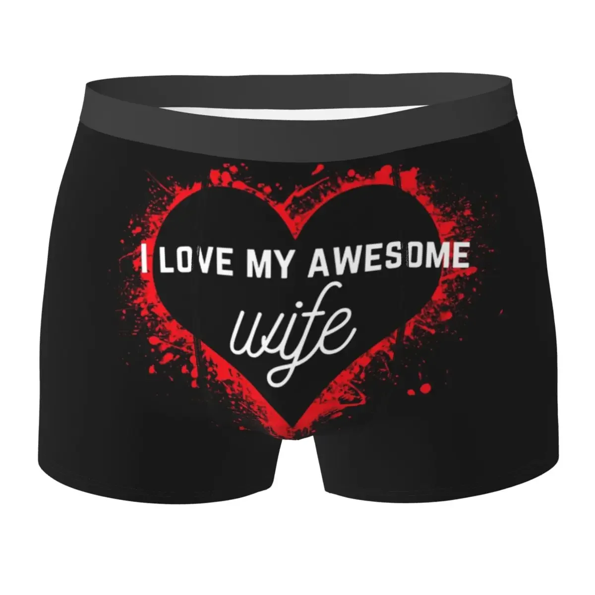 

Boxer Underpants Shorts I Love My Awesome Wife Panties Men Soft Underwear for Homme Man Boyfriend Gifts