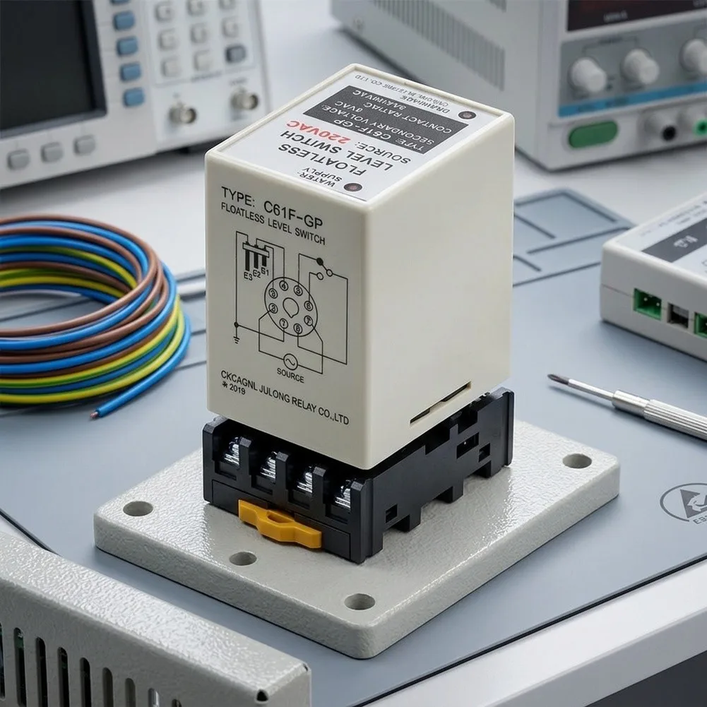 220V AC Relay Compatible with For C61F-GP Water Level Controller 8-Pin Mounting 5A250VAC Rating for Consistent Performance